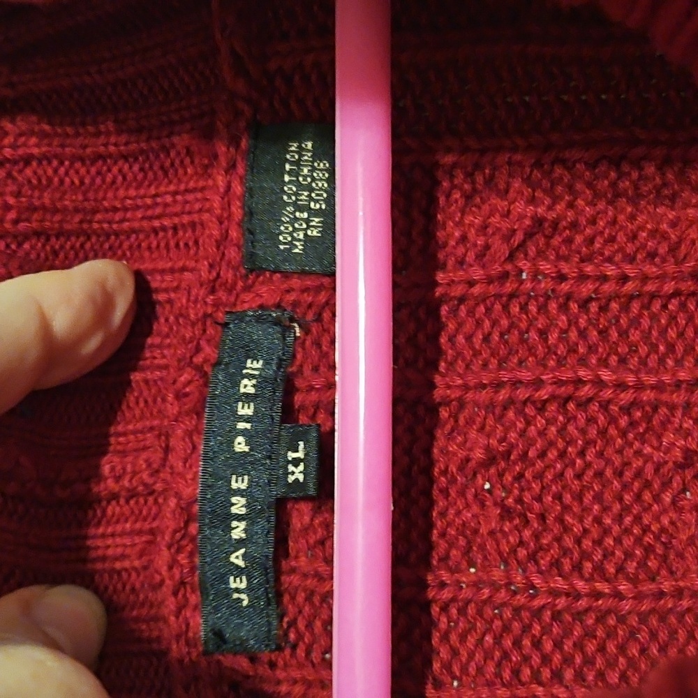 JEANNE PIERRE Maroon Cowl Neck Sweater - Picture 4 of 11